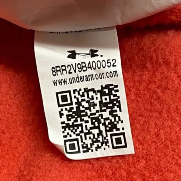 Under Armour Scuba Neck Hoodie Women's XL Salmon/Red Cold Gear UA Logo w/Pockets - Picture 9 of 11